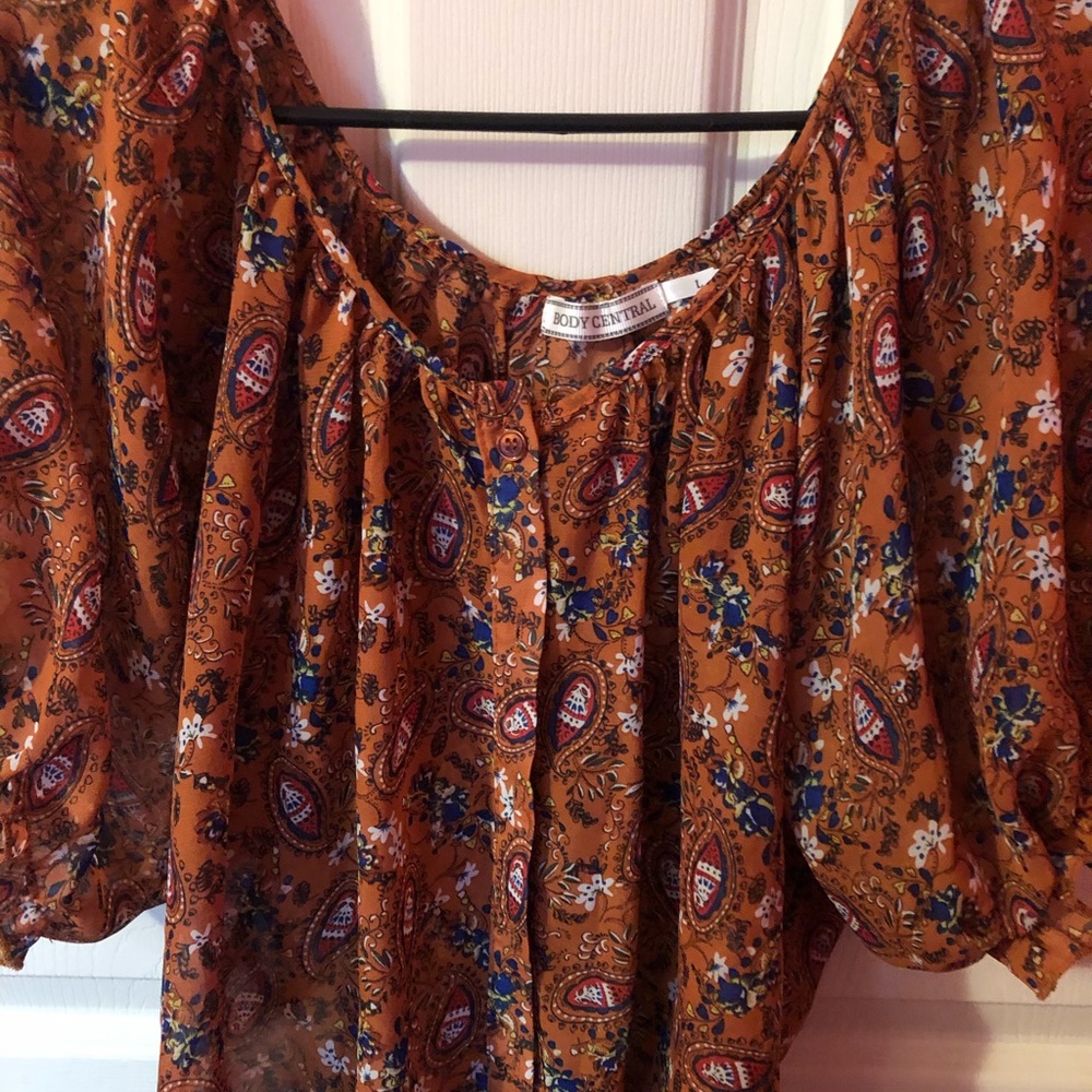 Brown Button up Blouse